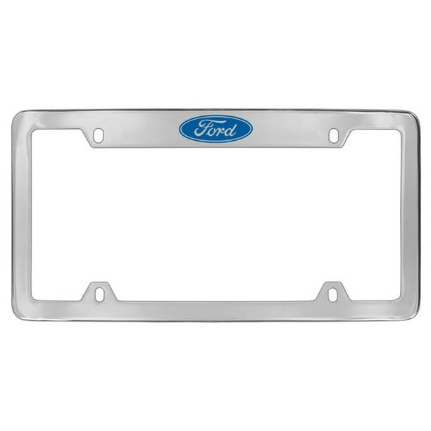 Ford Logo Chrome Plated Metal License Plate Frame Holder Ford Logo Chrome Plated Metal License Plate Frame Holder